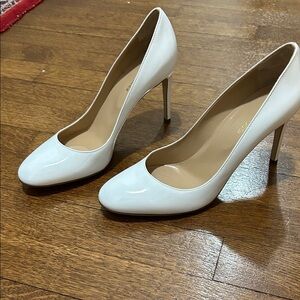 NEW Sergio Rossi White Patent Leather Pumps